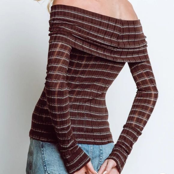 NWT FREE PEOPLE Snowbunny Rib Top in Grapevine L Large - Picture 4 of 12